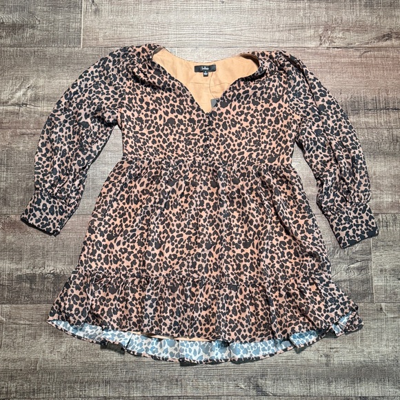 Lulu's Animal Print Ruffle Dress - Picture 1 of 7